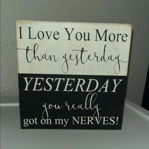 Black and White Decorative Sign